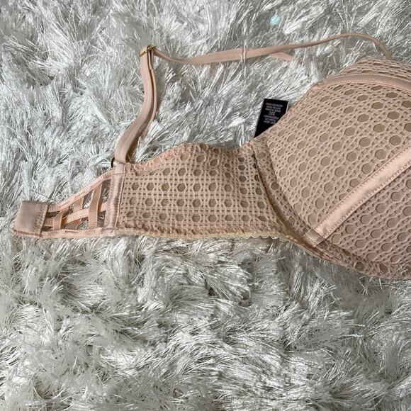 Victoria's Secret Very Sexy Push Up 32 C Nude Lace Weave Texture - Picture 8 of 8
